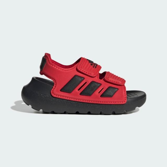 【adidas 愛迪達】涼鞋 童鞋 小童 兒童  ALTASWIM 2.0 I 紅黑 JI3063
