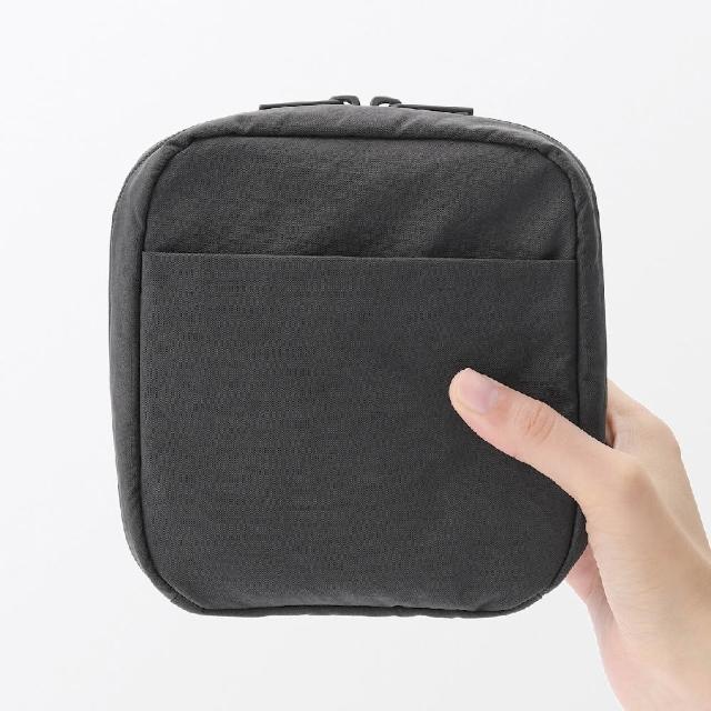 【MUJI 無印良品】皺褶尼龍廣口收納包 約14*16*6 cm(共3色)