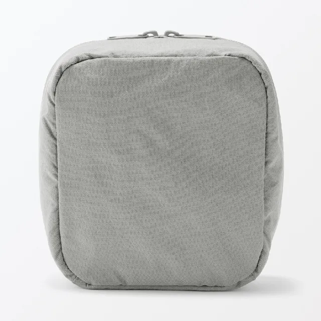 【MUJI 無印良品】皺褶尼龍廣口收納包 約14*16*6 cm(共3色)
