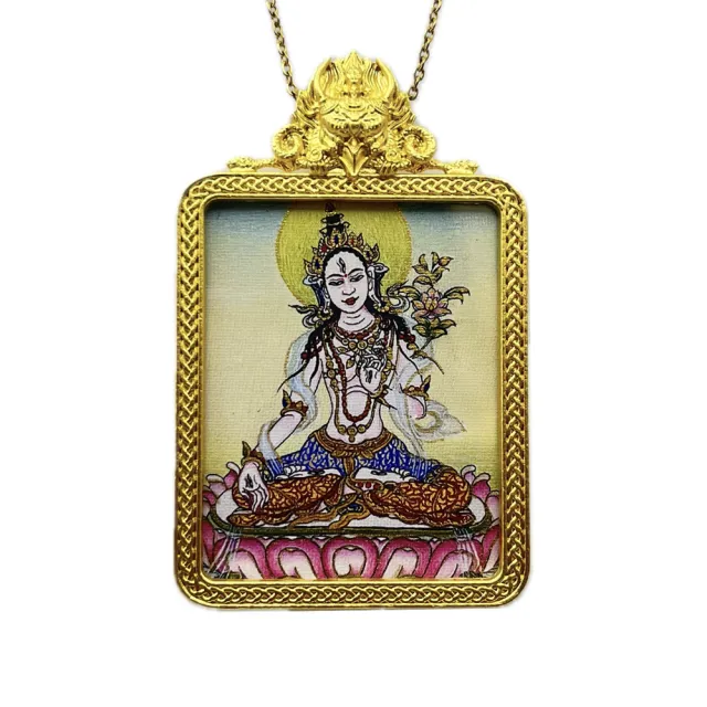 【藏古祥館】白度母唐卡A0141(白度母 唐卡 平安 吉祥)