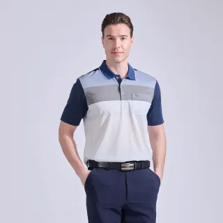 【Emilio Valentino 范倫鐵諾】男 短袖 POLO衫  精梳棉 棉質 舒適透氣 口袋 男上衣 台灣製造(15-5V9922)