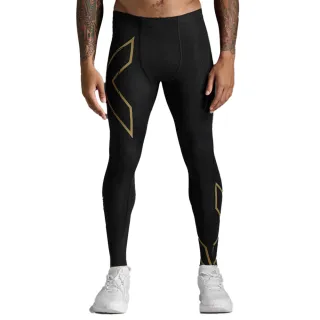 【2XU】M Light Speed Compression Tights 男士 全長手機口袋輕盈奔馳壓縮褲  黑/金(2X24NSM731199)