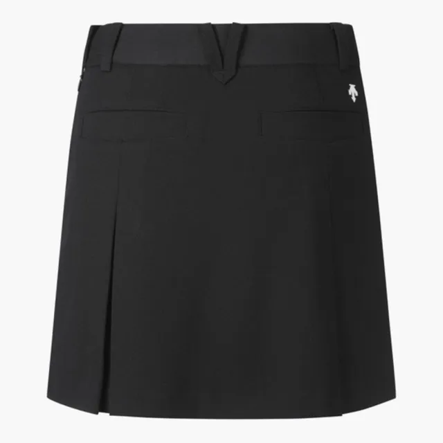 【DESCENTE】GOLF 迪桑特 女士 高爾夫短裙 A字褲裙(黑色/白色)
