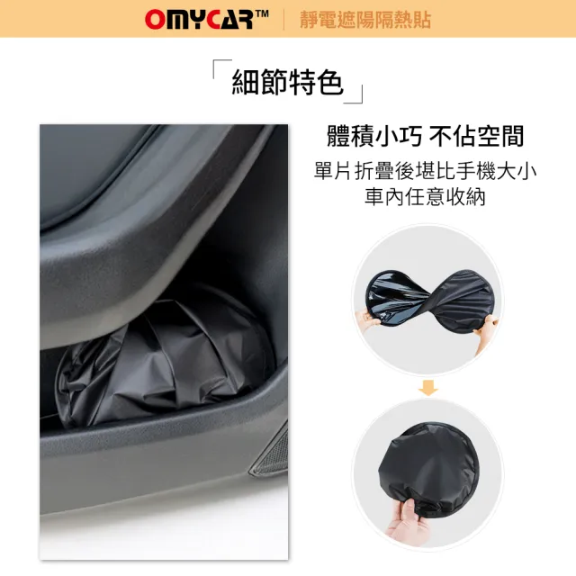 【OMyCar】靜電遮陽隔熱貼 前座+後座-4入(汽車遮陽 車窗遮陽 防曬遮光)