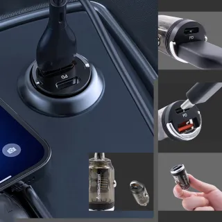【ANBORTEH 安伯特】隱藏車用快充PD+QC3.0 國家認證 一年保固-快(車充 PD快充 車用充電器)