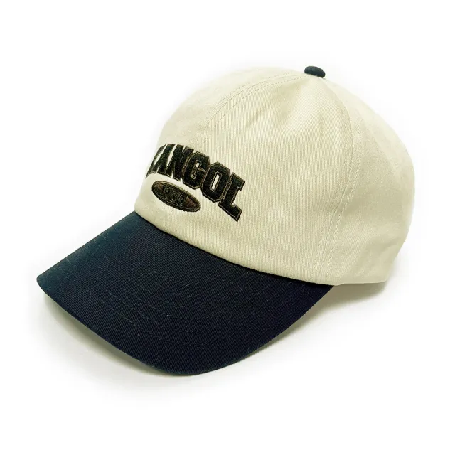 【KANGOL】New College 字樣撞色棒球帽(米白色)