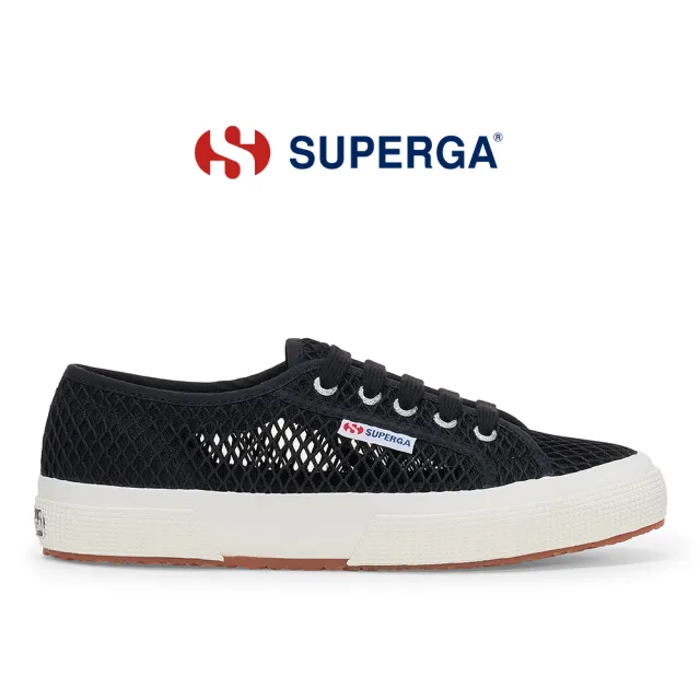 【SUPERGA】休閒鞋 女鞋 網面鞋 3750 經典系列 透氣 鏤空 黑 S2135GW-005