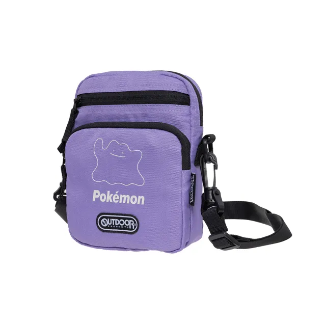 【OUTDOOR】雙11 寶可夢Pokemon-夜光百變怪直式側背包-紫色 ODGO23Q05PL(外出旅遊輕巧方便)