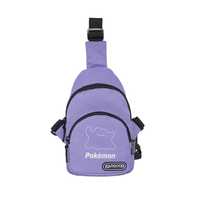 【OUTDOOR】雙11 寶可夢Pokemon-夜光百變怪單肩包-小-紫色 ODGO23Q03PL(防水包 耐磨輕巧防潑水)