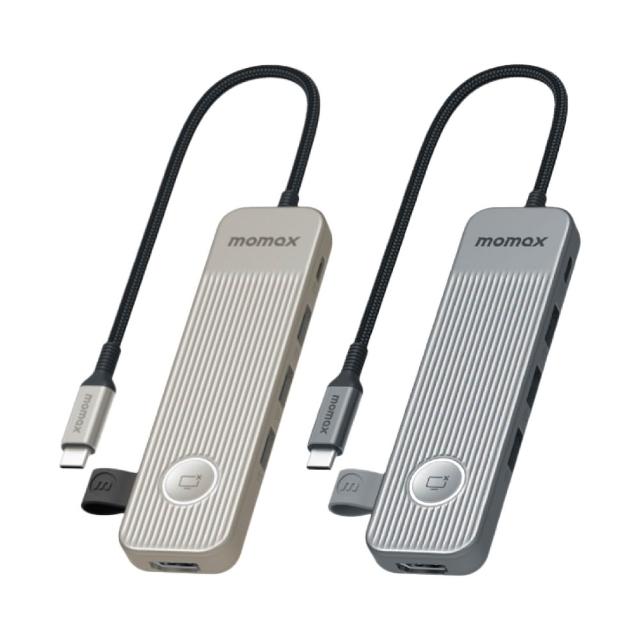 【Momax】ONELINK 6合1 USB-C多功能傳輸充電轉接器 附收納袋(多功能集線器/USB-C轉接器)