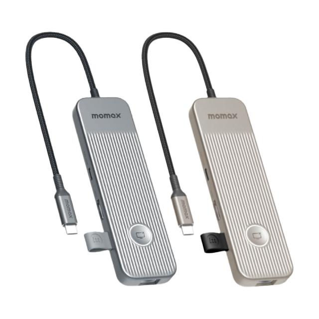 【Momax】ONELINK 8合1 USB-C多功能傳輸充電轉接器 附收納袋(多功能集線器/USB-C轉接器)