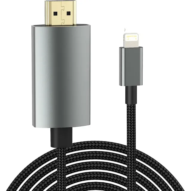 【Arum】Lightning轉HDMI影音轉接線 蘋果APPLE iPhone iPad(數位影像輸出連接線 鋁合金新版免插電)