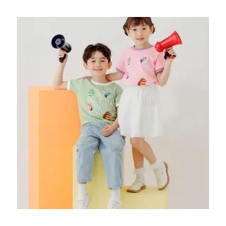 【OB 嚴選】POLI波力撞色滾邊英文字母印花圓領上衣 《IP0029》