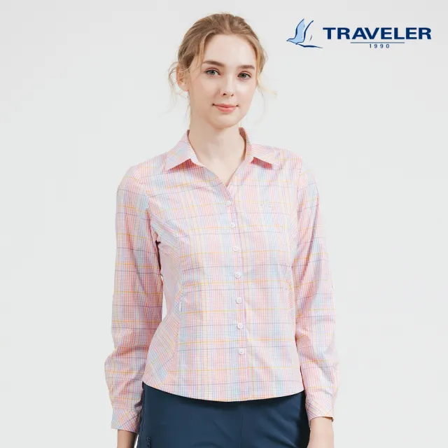 【TRAVELER 旅行者】女款Coolmax彈性吸排抗UV可捲收長袖襯衫｜251TR709(吸排/抗UV)
