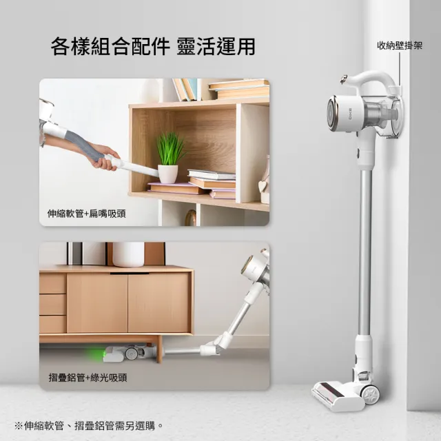 【DIKE】HCF130-GM 淨速吸-吸塵器綠光不纏繞吸頭(適用HCF100-110-130吸塵器)