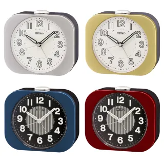 【SEIKO 精工】復古方形 靜音秒針防貪睡鬧鐘-4款可選(QHE206G/QHE206L/QHE206R/QHE206S/速)