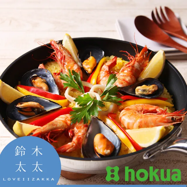 【hokua 北陸鍋具】天然木柄輕量不沾平底鍋-20cm(鈴木太太公司貨)