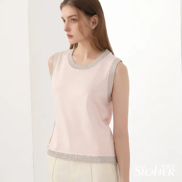 【SiOHER 熹歐禾】現貨 高訂款小香風針織外套送背心(女上衣/圓領/針織衫)