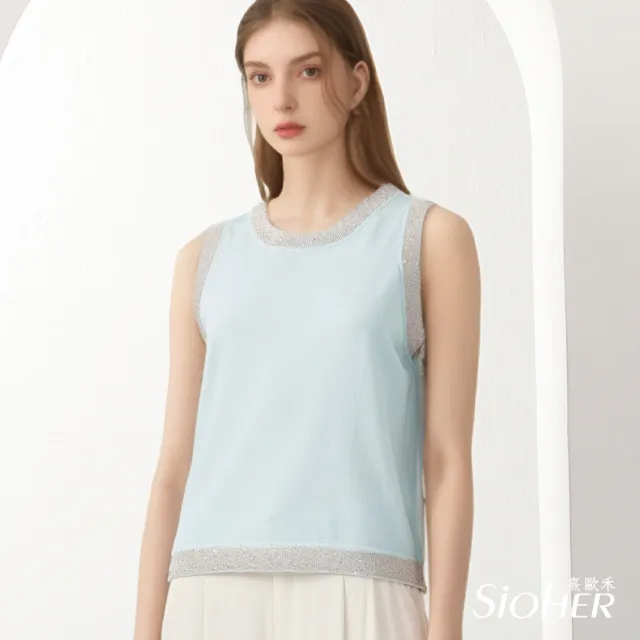 【SiOHER 熹歐禾】現貨 高訂款小香風針織外套送背心(女上衣/圓領/針織衫)