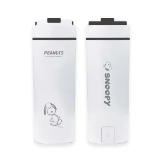 【SNOOPY 史努比】智慧溫控電熱水杯 470ml 保溫杯 快煮杯(出國必備 空姐杯 國際雙電壓 煮咖啡、熱茶必備)