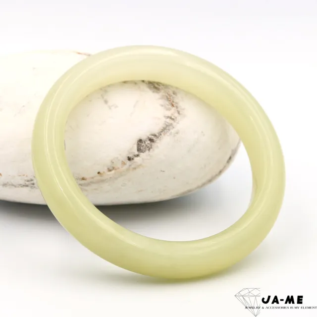 【JA-ME】天然和田玉新疆若羌黃口漸變色玉鐲 #17.5-18(年終慶/聖誕節/交換禮物/現貨/僅此一件)