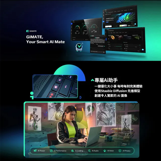 【GIGABYTE 技嘉】16吋AMD Ryzen AI 7 350 RTX5070 輕薄電競筆電(AERO X16 1WH93TWC64AH/灰/32G/1TB/Win11)