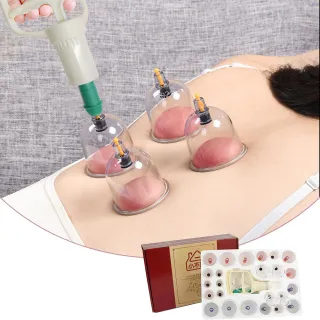 【小不記】24杯真空拔罐器 拔罐組 拔罐杯 拔罐器(專業手動型抽氣式拔罐器)