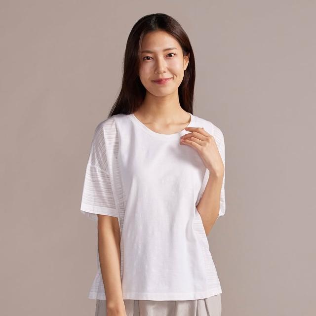 【YVONNE 以旺傢飾】網路限定｜粗細條透膚上衣-白