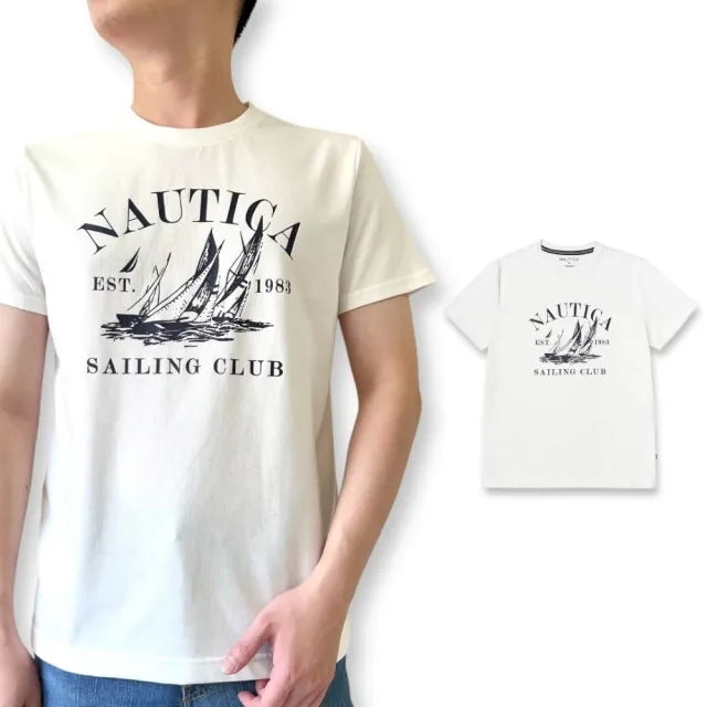 【NAUTICA】帆船 男生 短TEE 經典大LOGO 棉質 短袖T恤(137213)