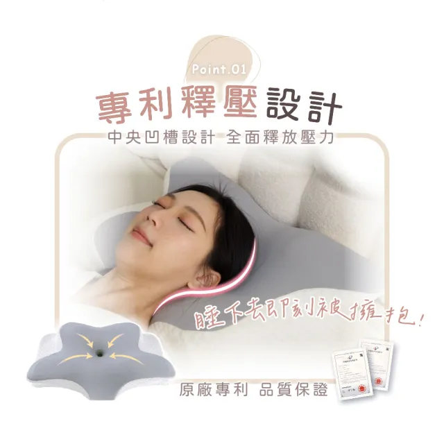 【Pure Sleep 純好眠】純好眠蝶翼釋壓枕芯-二入組(記憶枕 萊賽爾天絲 親膚柔軟 護頸枕 側睡枕 蝶型枕 枕頭)