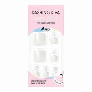 【DASHING DIVA】MAGICPRESS足部薄型經典美甲片_白霧柔情
