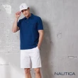 【NAUTICA】官方旗艦 男裝 素色口袋休閒短袖POLO衫(藍色)