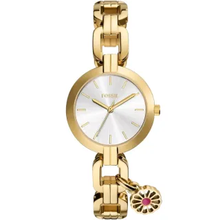 【FOSSIL】Kerrigan 菊花小吊墜大三針女錶(BQ5012)