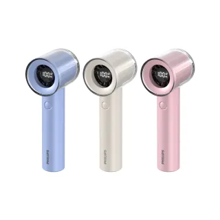 【Philips 飛利浦】3色可選-小炫風 高速100檔手持風扇 Type-C充電/LED顯示(ACR3222)