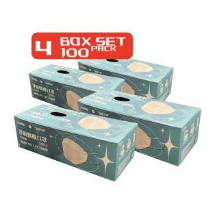 【淨新】4D成人立體口罩4盒組(100入/四盒/醫療級/國家隊 防飛沫/灰塵)