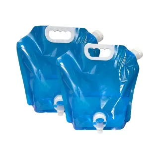 【寶盒百貨】5L/10L 升級龍頭款 折疊水袋 手提儲水袋 裝水袋(戶外露營野炊 旅行登山便攜儲水袋 便攜水桶)