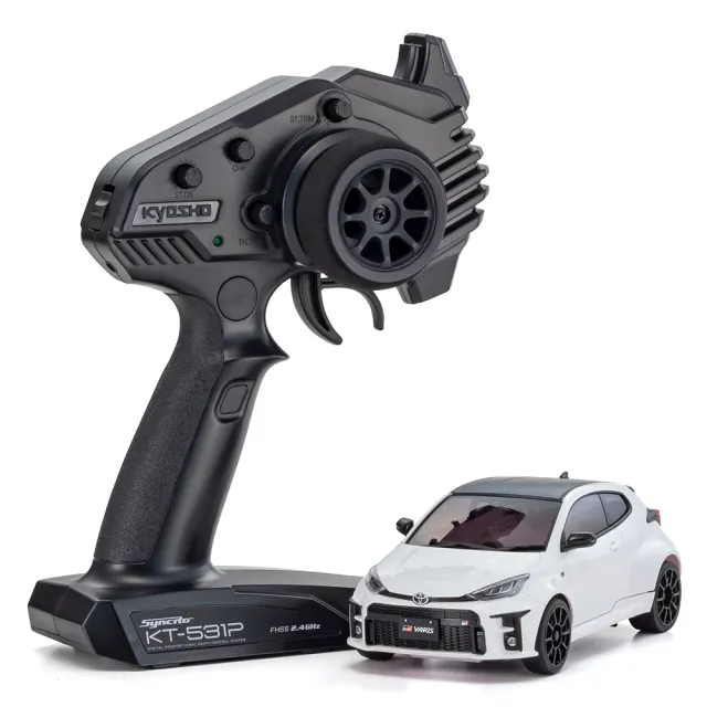 【KYOSHO】贈陀螺儀+車燈組-32360PW RWD MR-04 全套組Toyota GR YARIS 珍珠白(MINI-Z 遙控車)
