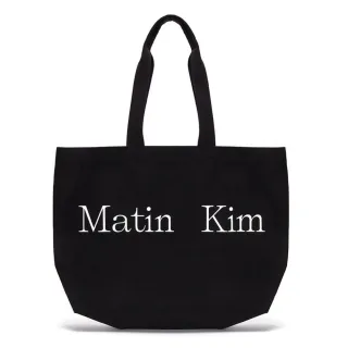 【MATIN KIM】官方旗艦 MATIN LOGO帆布袋(黑色)