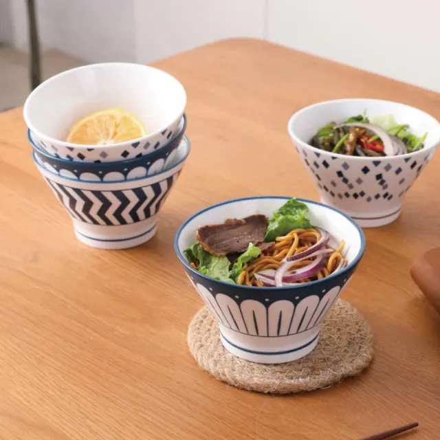 CHA-CHA-LIFE 恰恰生活】日式陶瓷斗笠碗2入(餐具/餐碗) - momo購物網