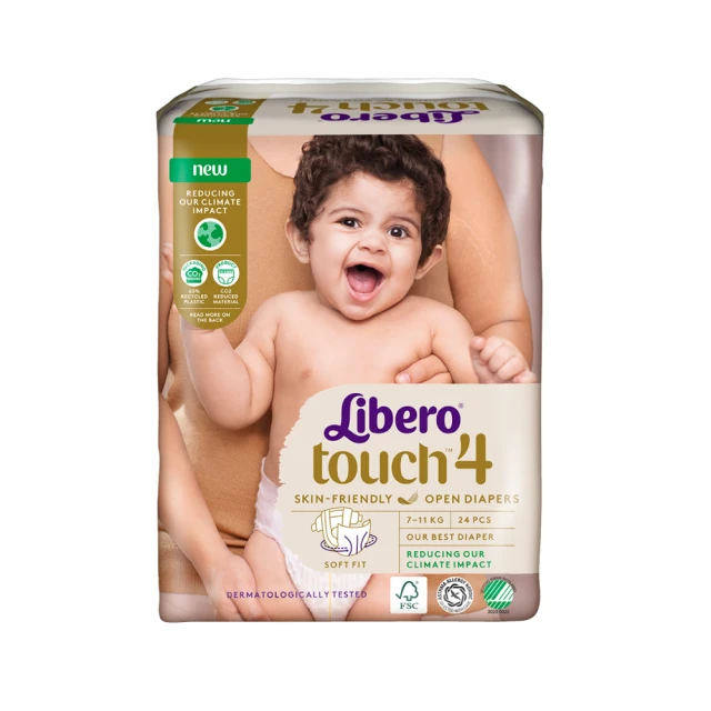 週期購【麗貝樂】Touch 黏貼型 4號 M 紙尿褲/尿布(24片x2包)