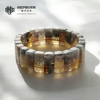 【赫本珠寶】收藏級-5A極光23帶金牙水晶手排