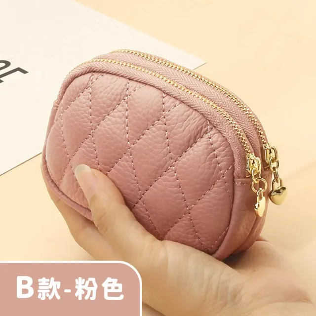 【MoonDy】包包 女生錢包 零錢包 零錢包女 卡包女 真皮包包 零錢包 迷你大容量硬幣包 頭層