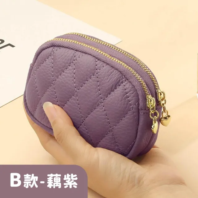 【MoonDy】包包 女生錢包 零錢包 零錢包女 卡包女 真皮包包 零錢包 迷你大容量硬幣包 頭層