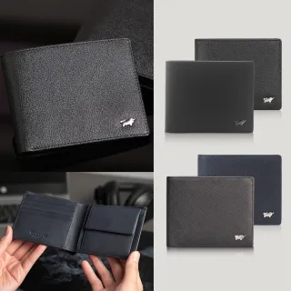 【BRAUN BUFFEL 德國小金牛】聖誕禮盒 交換禮物 專櫃輕薄真皮夾多卡零錢袋男夾短夾(多款任選)