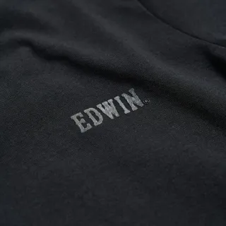 【EDWIN】女裝 第十代基本LOGO短袖T恤(黑色)