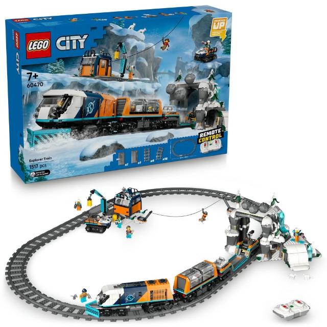 【LEGO 樂高】城市系列 60470 探險家的北極特快車 男孩 火車玩具 積木 兒童玩具 