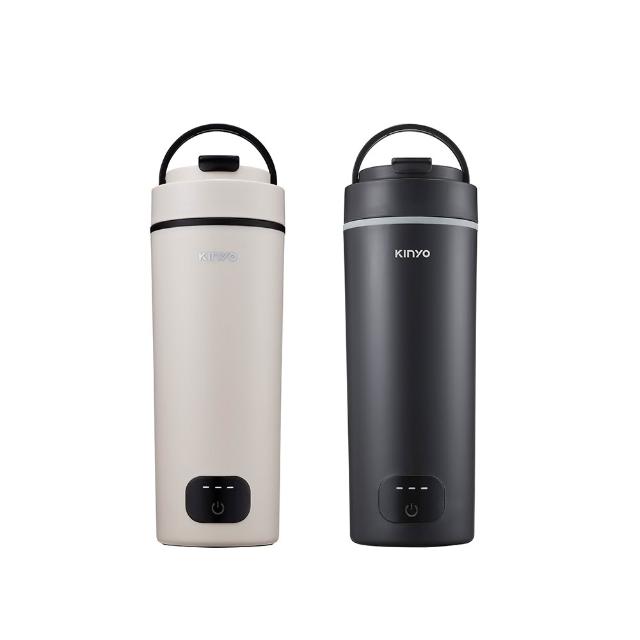 【KINYO】智慧溫控不鏽鋼電熱水杯/燒水杯/電熱保溫瓶/快煮杯KIHP-3380顏色任選(雙電壓/旅行必備)