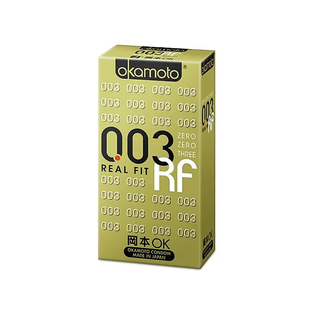 【Okamoto岡本】003 RF極薄貼身保險套10入/盒(無儲精囊設計/舒適貼身)