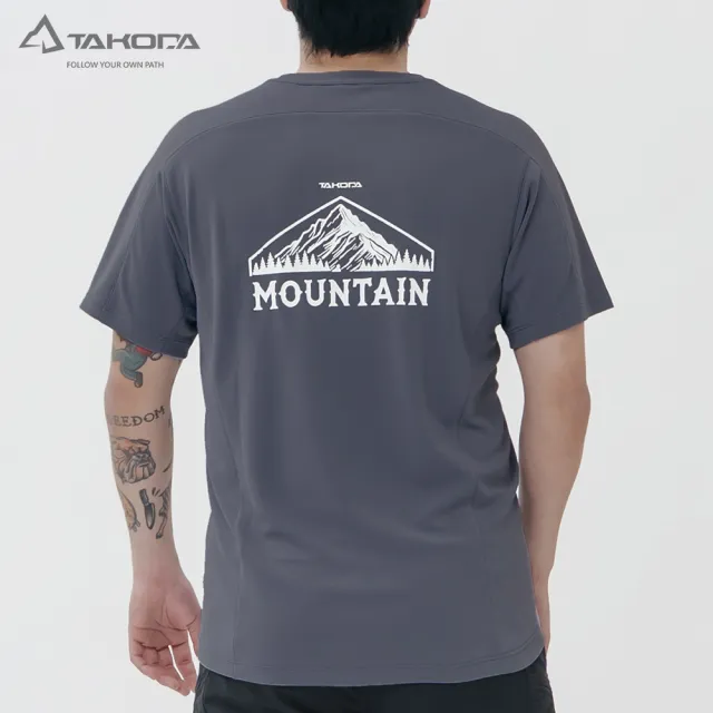 【TAKODA】Ogle 環保機能短袖印花系列 - Mountain 男款 兩色(吸濕排汗/抗菌抑臭/親膚防曬)