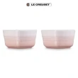 【Le Creuset】瓷器愛心烤皿2入-350ml(貝殼粉)